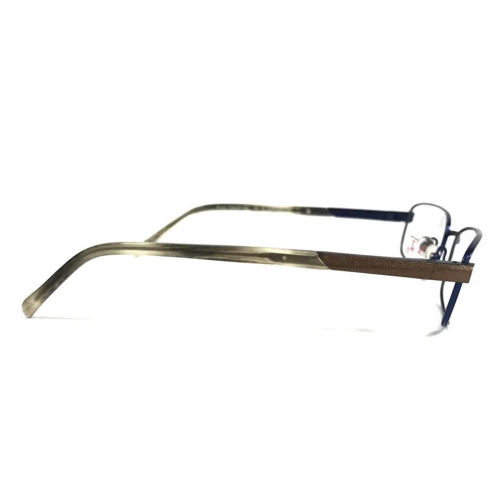 XXL Ti Series Eyeglasses Frames Riptide Brown Blue Titanium Rectangle 58-20-145